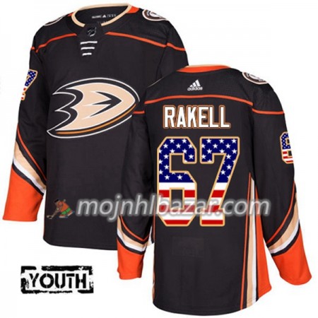 Dresovi Anaheim Ducks Rickard Rakell 67 Adidas 2017-2018 Crna USA Flag Fashion Authentic - Dječji Dresovi Anaheim Ducks Rickard Rakell 67 Adidas 2017-2018 Crna USA Flag Fashion Authentic - Dječji